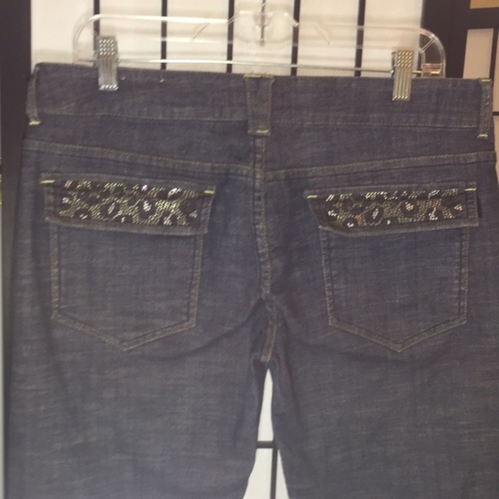 Guess Jeans Embellished Flap Pockets Sz 32